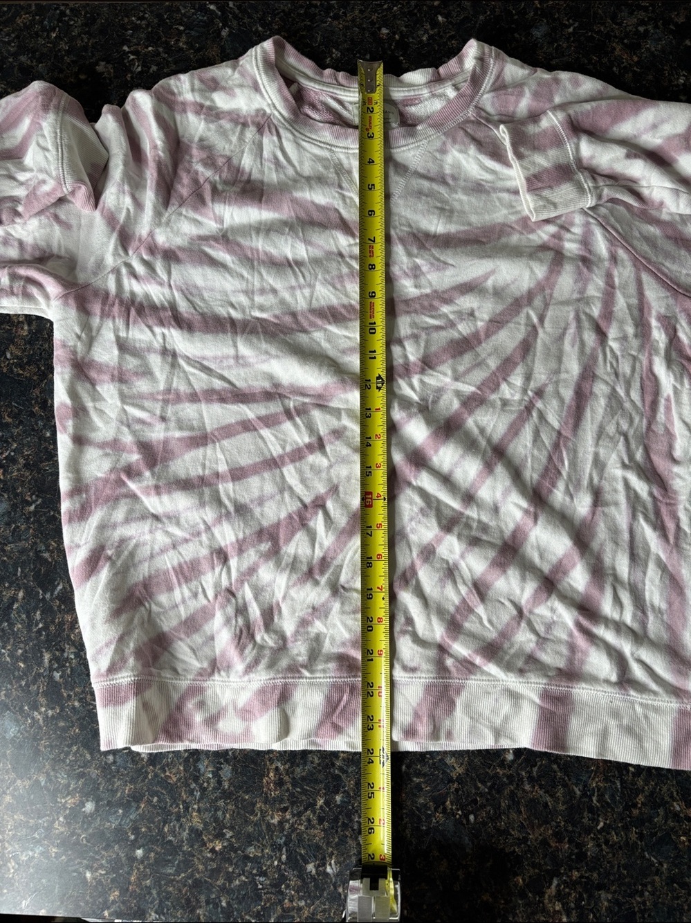 Lucky Brand Pink and White Tie-Dye Crewneck Sweatshirt size XL - Picture 7 of 9